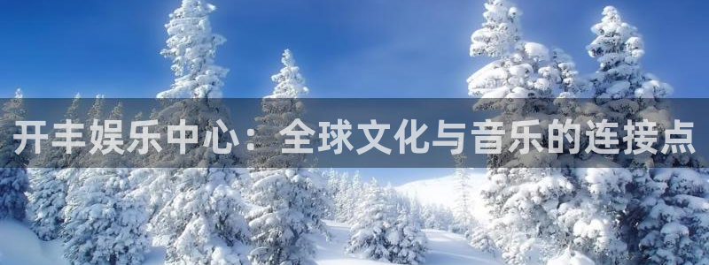 南宫NG哪个游戏好爆：开丰娱乐中心：全球文化与音乐的连接点
